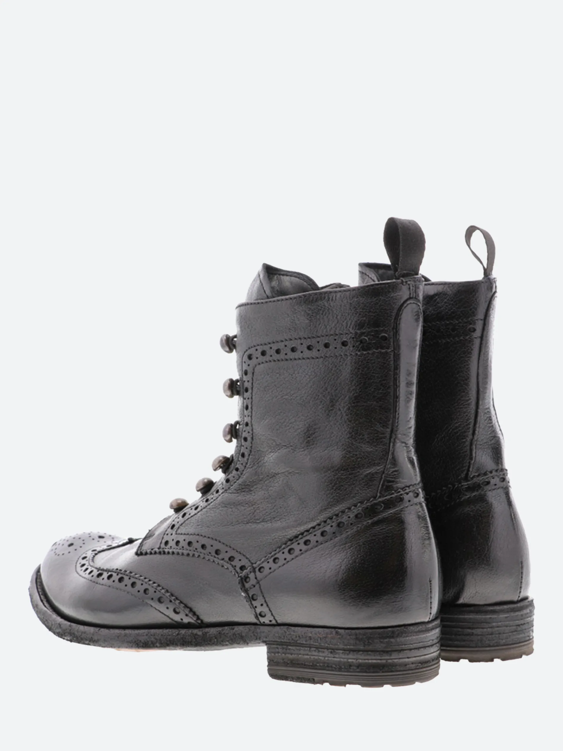 Officine Creative - Lexikon 131 Brogue Ankle Boots in Nero Ignis