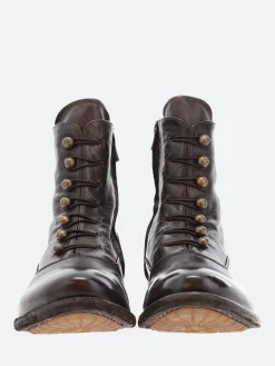 Officine Creative - Lison 036 Leather Booties in Ebano Ignis