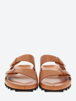 Officine Creative - Pelagie 003 Leather Sandals in Ginger Biscuit Nappa
