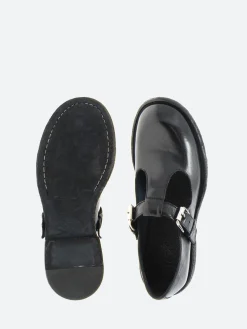 Officine Creative - Rugged 105 T-Bar Shoes in Nero Ignis