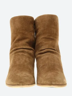 Officine Creative - Severine 002 Zipped Ankle Boots in Sigaro Oliver