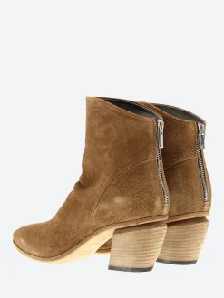 Officine Creative - Severine 002 Zipped Ankle Boots in Sigaro Oliver