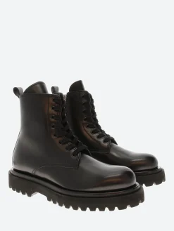Officine Creative - Wisal 008 Combat Boots in Nero Butter