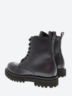 Officine Creative - Wisal 008 Combat Boots in Blue Marine Buttero