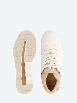 On Running - Women's The Roger Advantage in White and Savannah