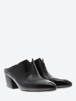 Open Closed - Tanya 16 Heeled Mules in Nero Mousse