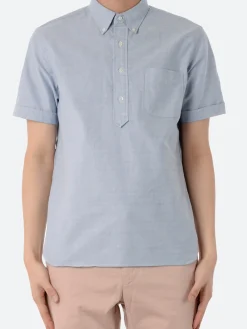 Oxford Pullover Short Sleeve Button-Down Shirt