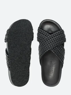 Pantanetti - 17075C Cross Strap Slide in Nero