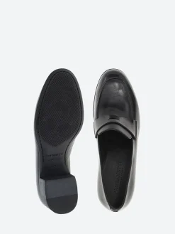 Pantanetti - 16020E Heeled Loafer in Nero Shiver