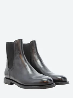 Pantanetti - Plaine Chelsea Boots in Kinder Nero
