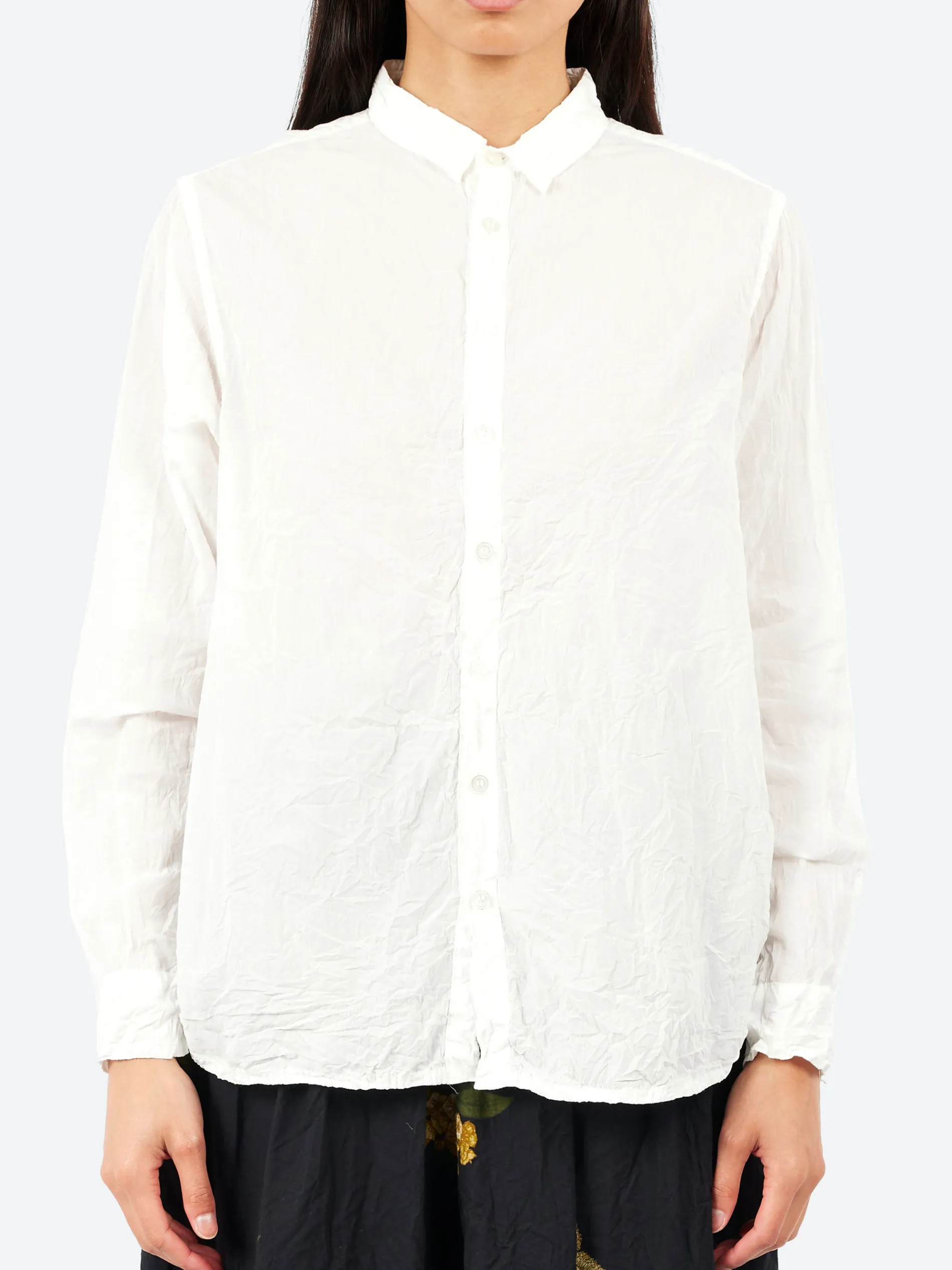 Pas de Calais - Classic Crinkle Shirt in White