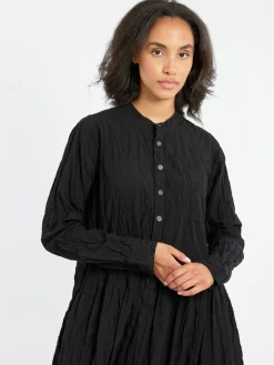 Pas de Calais - Classic Crinkle Dress in Black