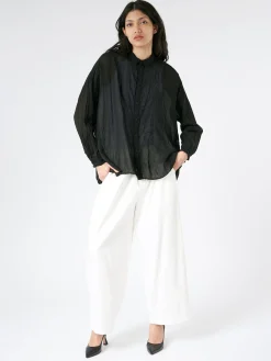 Pas de Calais - Crinkle Wine Dye Blouse in Black