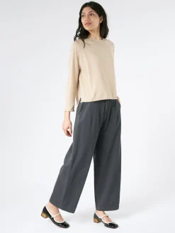 Pas de Calais - Denim Wide Pants in Black