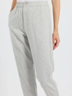 Pas de Calais - Flannel Taper Pants in Grey