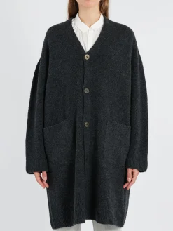 Pas de Calais - Long Cardigan in Charcoal