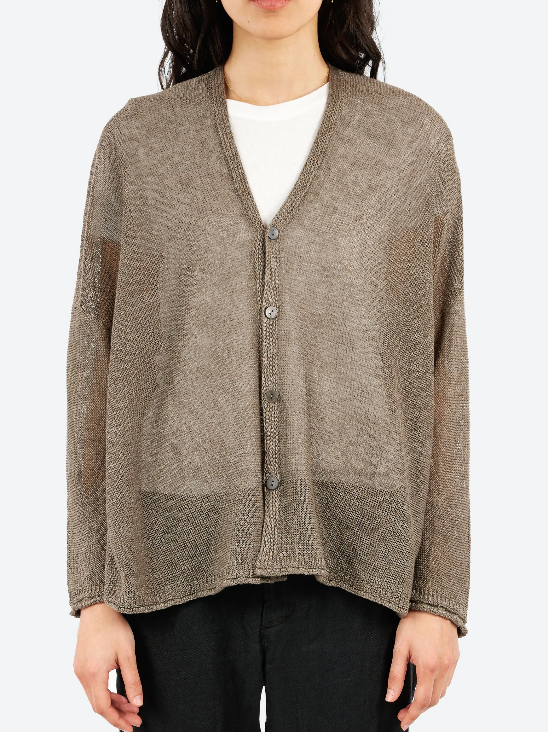 Pas de Calais - Normandy Vintage Cardigan in Greige