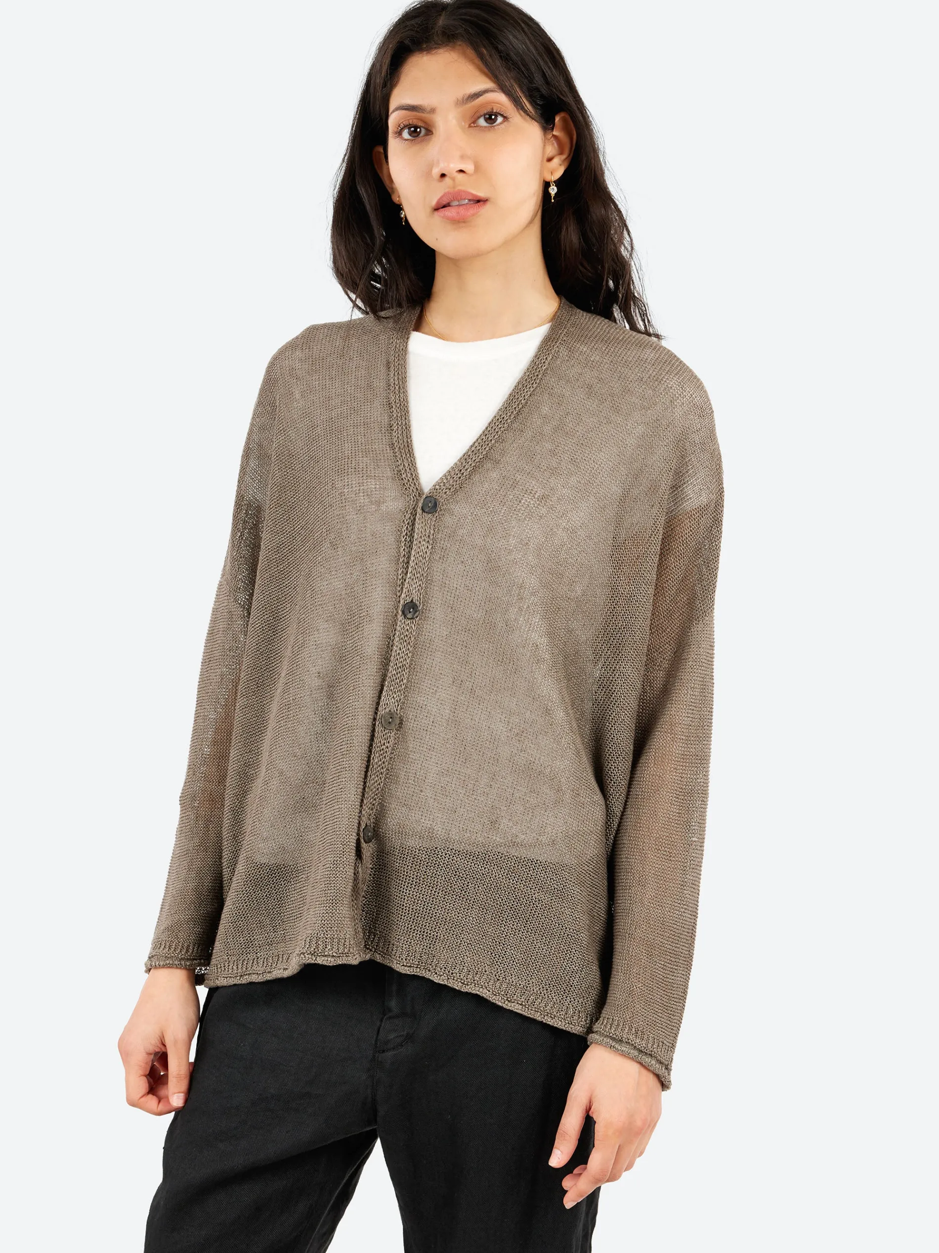 Pas de Calais - Normandy Vintage Cardigan in Greige