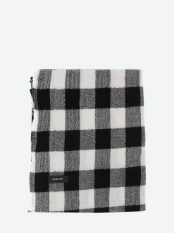 Pas de Calais - Plaid Scarf in White