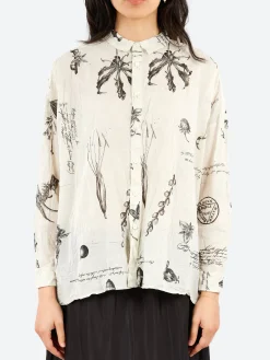 Pas de Calais - Plant Growth Blouse in Ivory