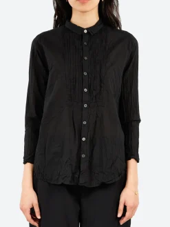 Pas de Calais - Random Pintuck Blouse in Black