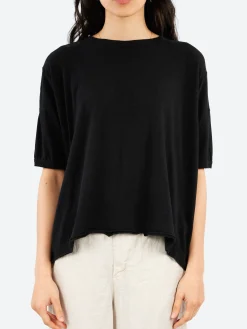 Pas de Calais - Relaxed Short Sleeve T-Shirt in Black