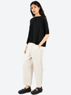 Pas de Calais - Relaxed Short Sleeve T-Shirt in Black