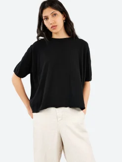 Pas de Calais - Relaxed Short Sleeve T-Shirt in Black