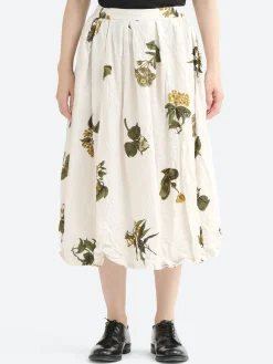 Pas de Calais - Summer Botanical Skirt in Ivory