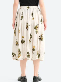 Pas de Calais - Summer Botanical Skirt in Ivory