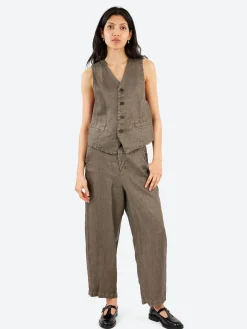 Pas de Calais - V-Neck Vest in Khaki