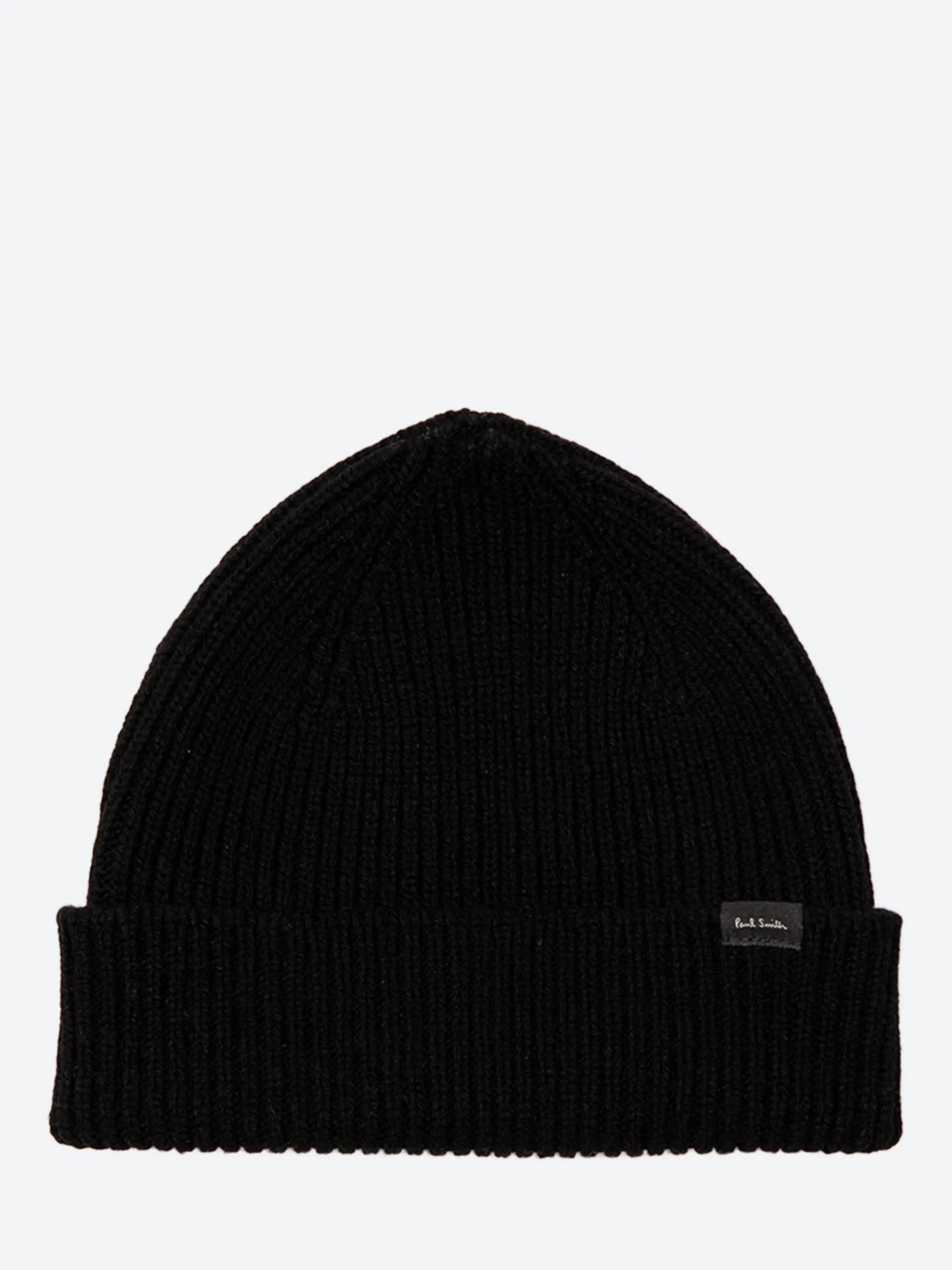 Paul Smith - Cashmere-Blend Ribbed Beanie Hat in Black