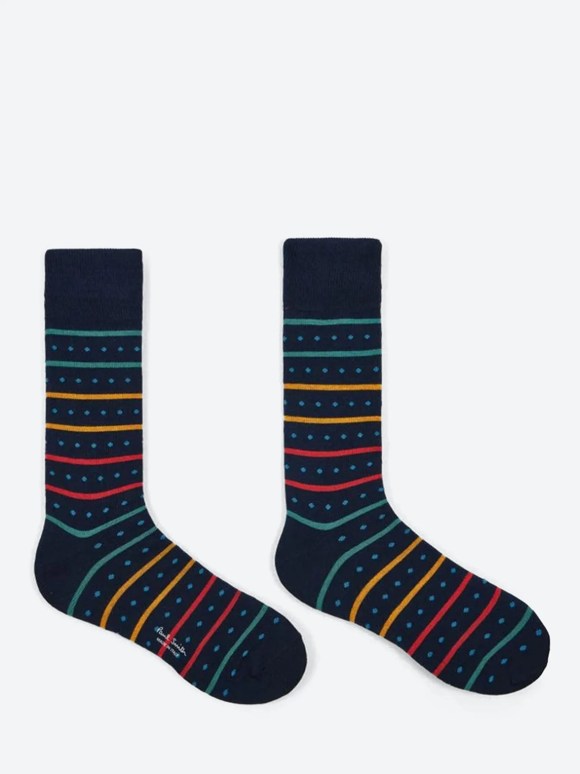 Paul Smith - Iago Spot Stripe Sock in Blue