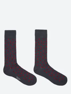 Paul Smith - Islington Heart Socks in Grey