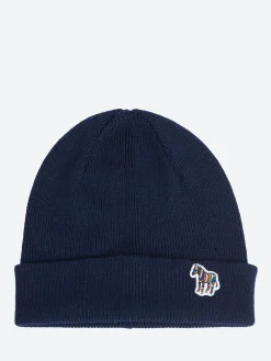 Paul Smith - Zebra Patch Beanie in Navy