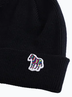 Paul Smith - Zebra Patch Beanie in Black
