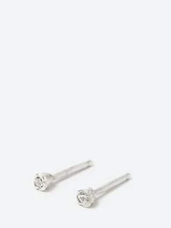 Pearls Before Swine - Diamond Stud Earrings in Silver and White Diamond