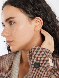 Pearls Before Swine - Diamond Stud Earrings in Silver and White Diamond