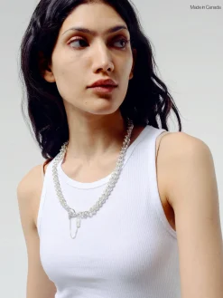 Pearls Before Swine - Spliced L Necklace in Silver