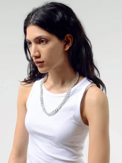 Pearls Before Swine - Spliced L Necklace in Silver