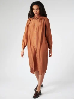 Pomandere - 3293 Shirt Dress in Almond