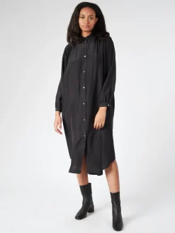 Pomandere - 3293 Shirt Dress in Black