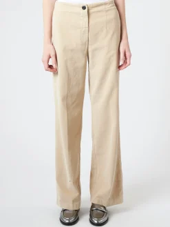 Pomandere - Corduroy Wide Leg Trousers in Ice