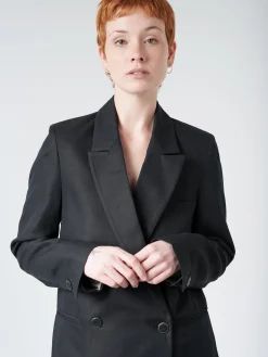 Pomandere - Double-Breasted Jacket in Black