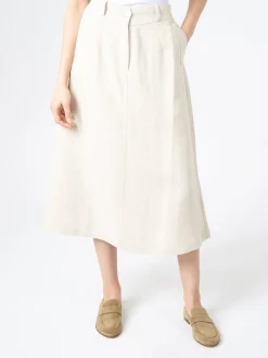 Pomandere - Flared Midi Skirt in Pearl