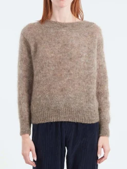 Pomandere - Mohair Crewneck Sweater in Dove Grey