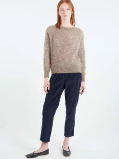 Pomandere - Mohair Crewneck Sweater in Dove Grey