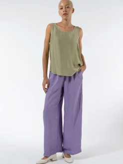 Pomandere - Silk Tank Top in Olive