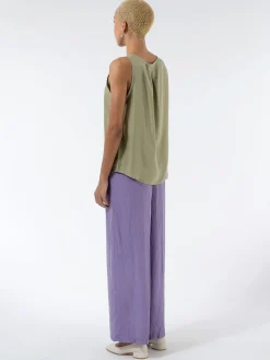 Pomandere - Silk Tank Top in Olive