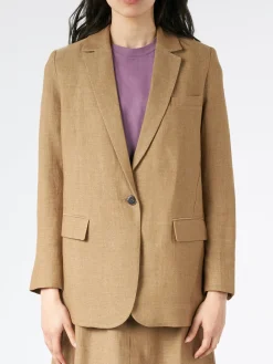 Pomandere - Single-Breasted Jacket in Tobacco